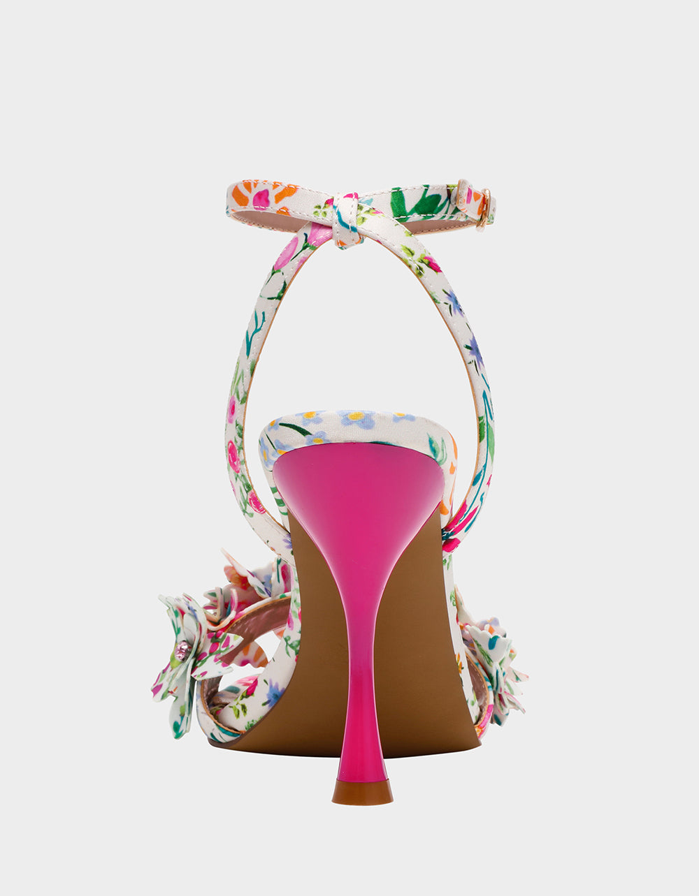 Betsey Johnson Classic | HILLEY NATURAL FLORAL MULTI Women's Floral High Heel Stiletto Sandal