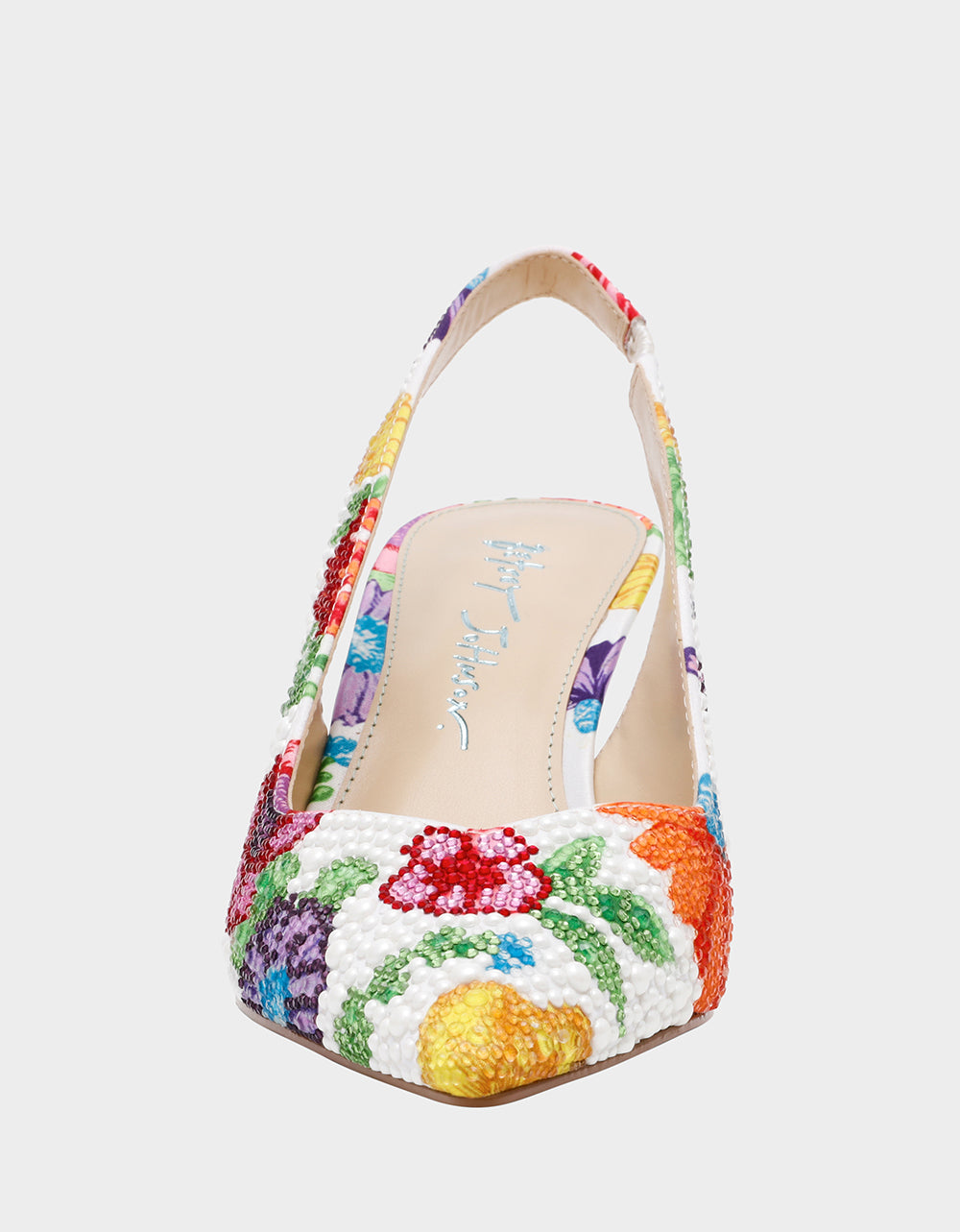 Betsey Johnson Recommended | CLARK BRIGHT MULTI Women's Rhinestone Floral Heel