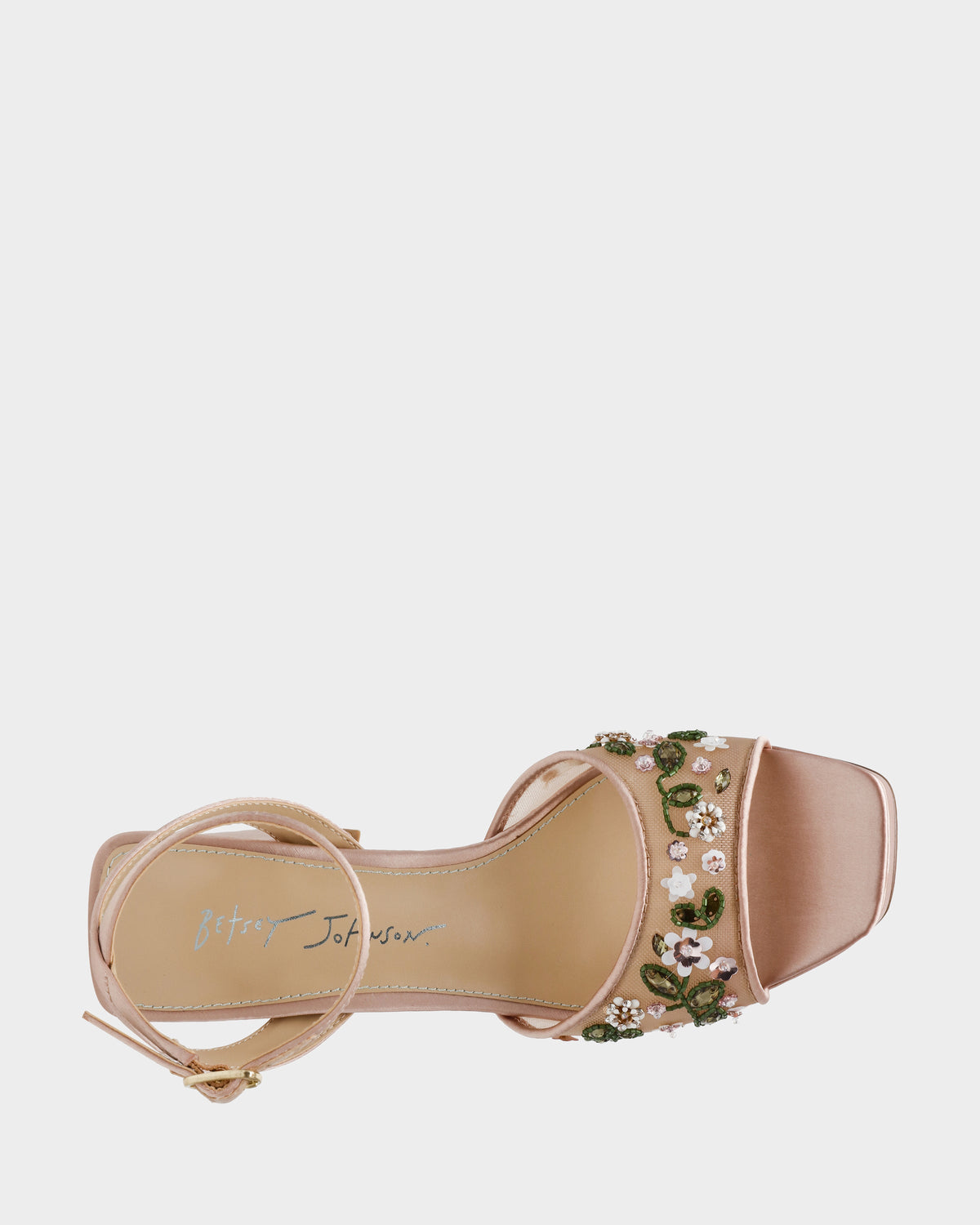 Betsey Johnson New | KIRRA NUDE Platform Strappy Square-Toe Block Heel