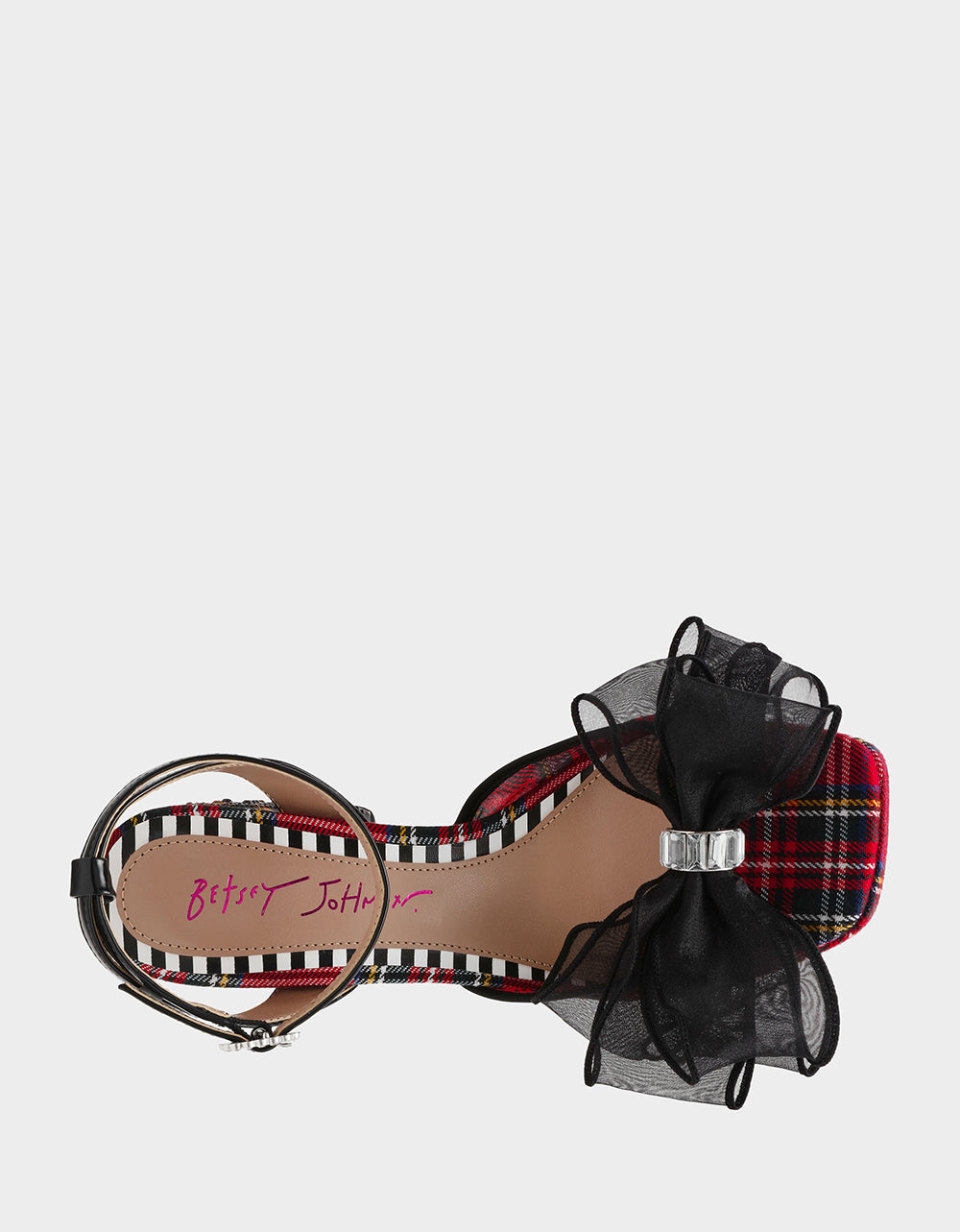 Betsey Johnson Featured | PALLOMA RED PLAID Women's Platform Block Heel