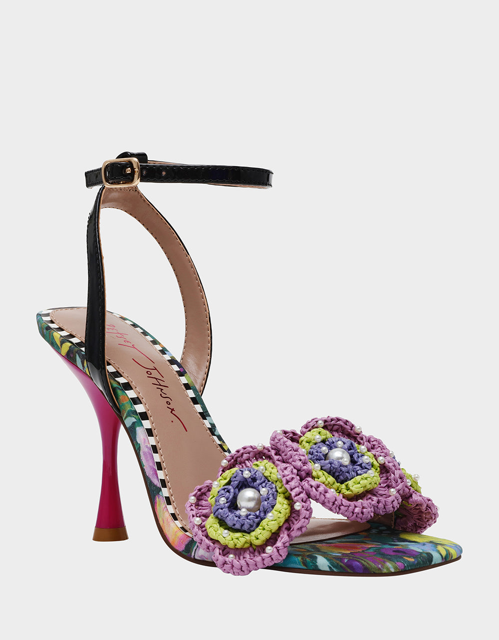 Betsey Johnson Customer Favorite | AINSLEYY BRIGHT MULTI Square-Toe Floral Heel