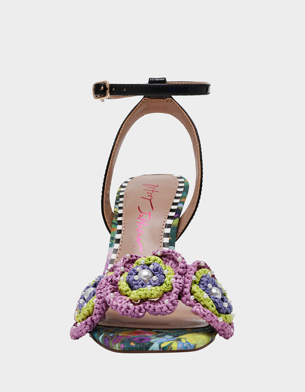 Betsey Johnson Customer Favorite | AINSLEYY BRIGHT MULTI Square-Toe Floral Heel