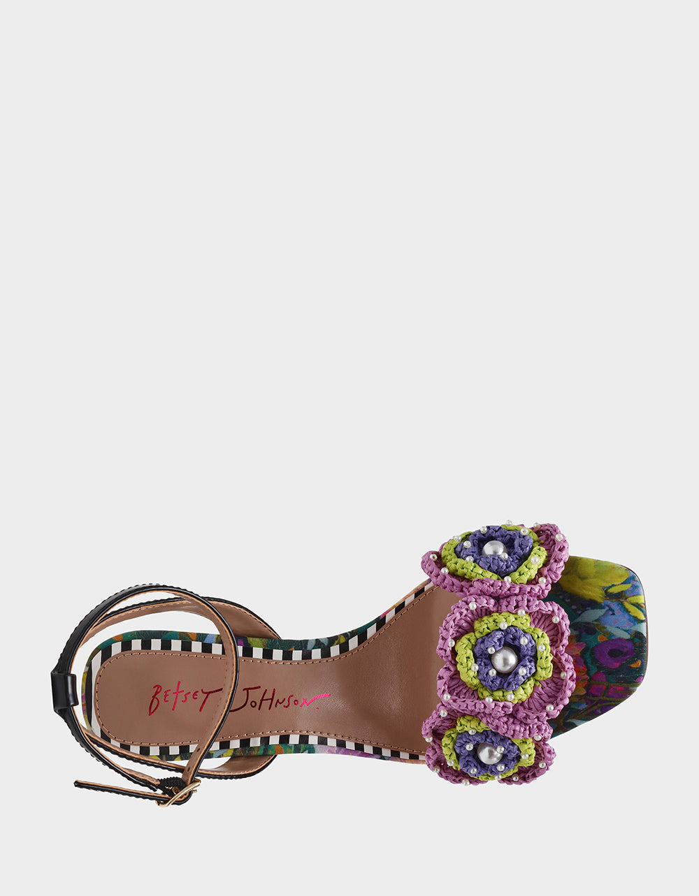 Betsey Johnson Customer Favorite | AINSLEYY BRIGHT MULTI Square-Toe Floral Heel