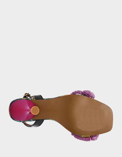 Betsey Johnson Customer Favorite | AINSLEYY BRIGHT MULTI Square-Toe Floral Heel