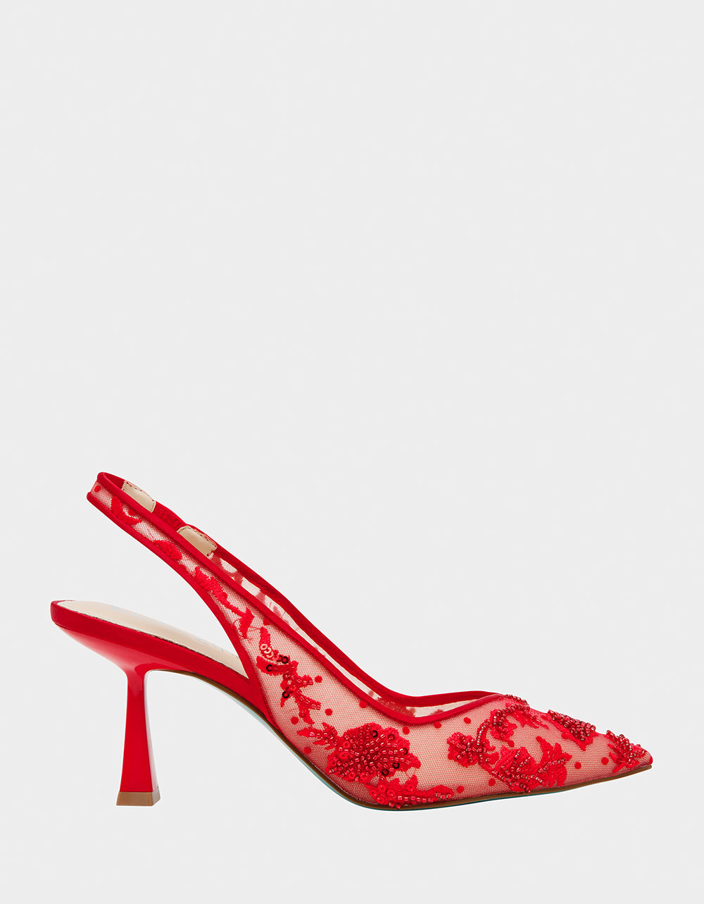 Betsey Johnson Value | NIKKI RED Pointed Toe Slingback Heel