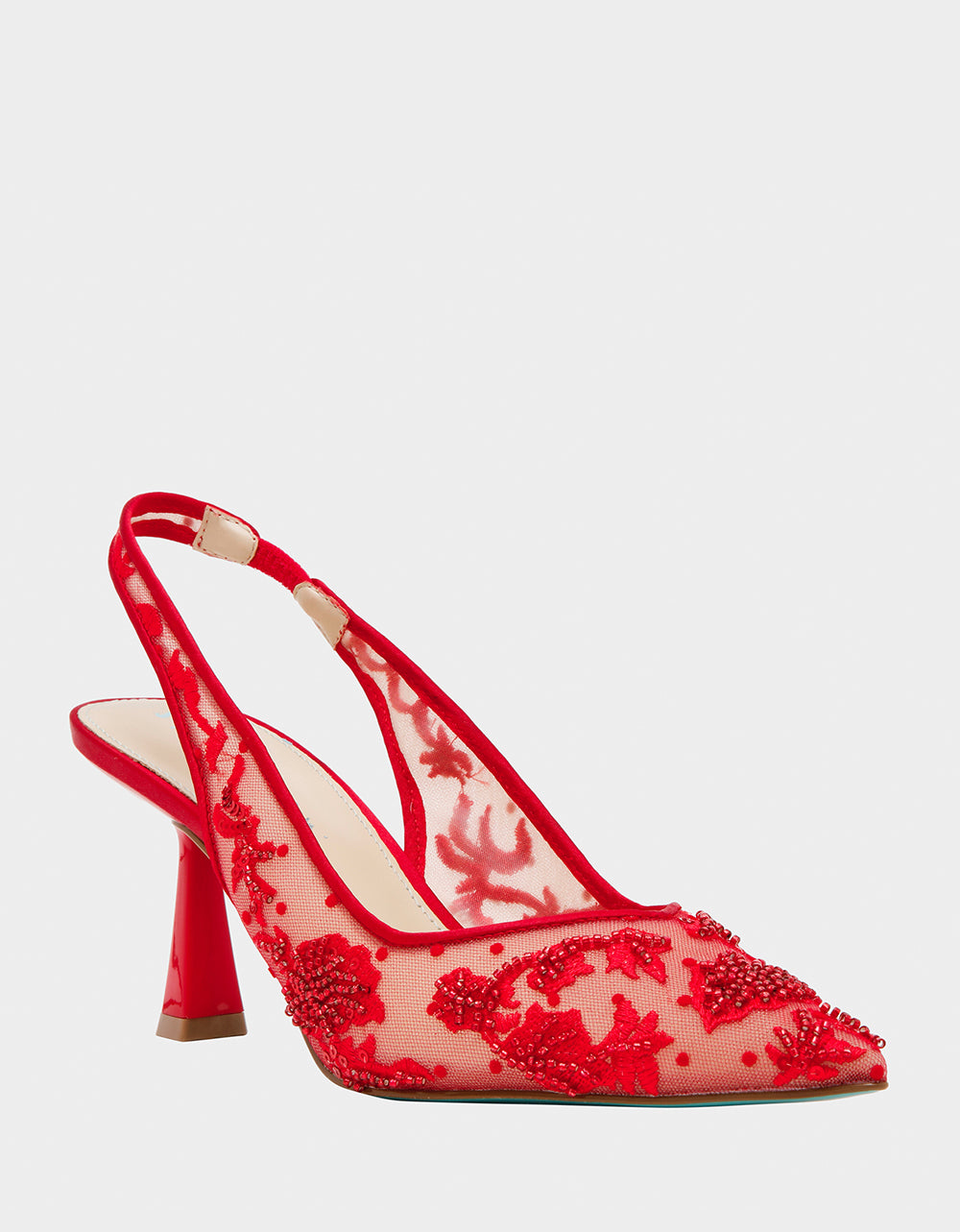 Betsey Johnson Value | NIKKI RED Pointed Toe Slingback Heel