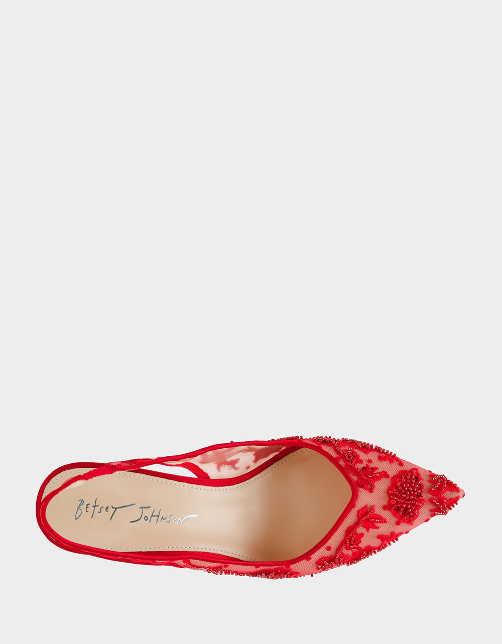 Betsey Johnson Value | NIKKI RED Pointed Toe Slingback Heel