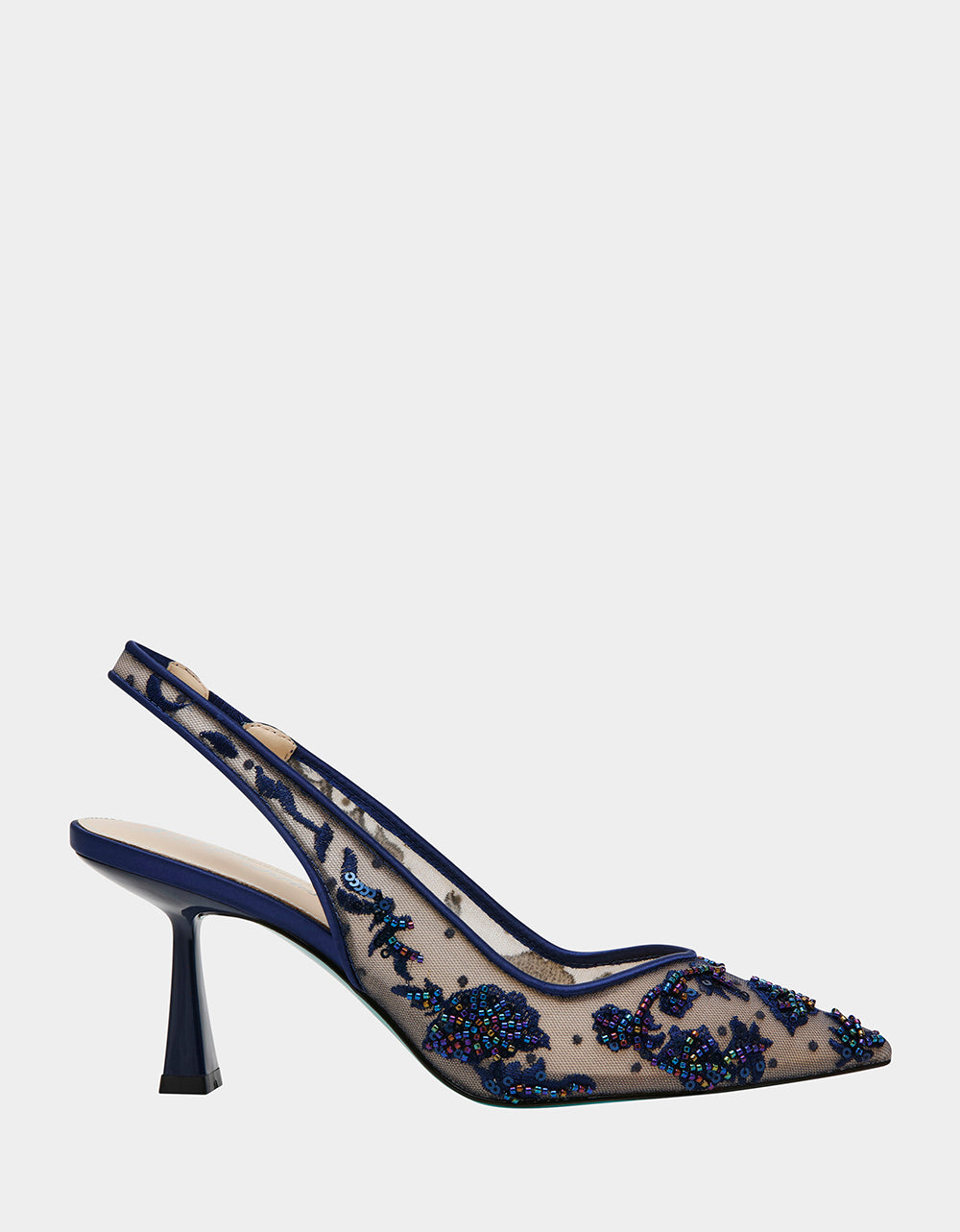 Betsey Johnson Trusted | NIKKI NAVY Slingback Pointed Toe Heel