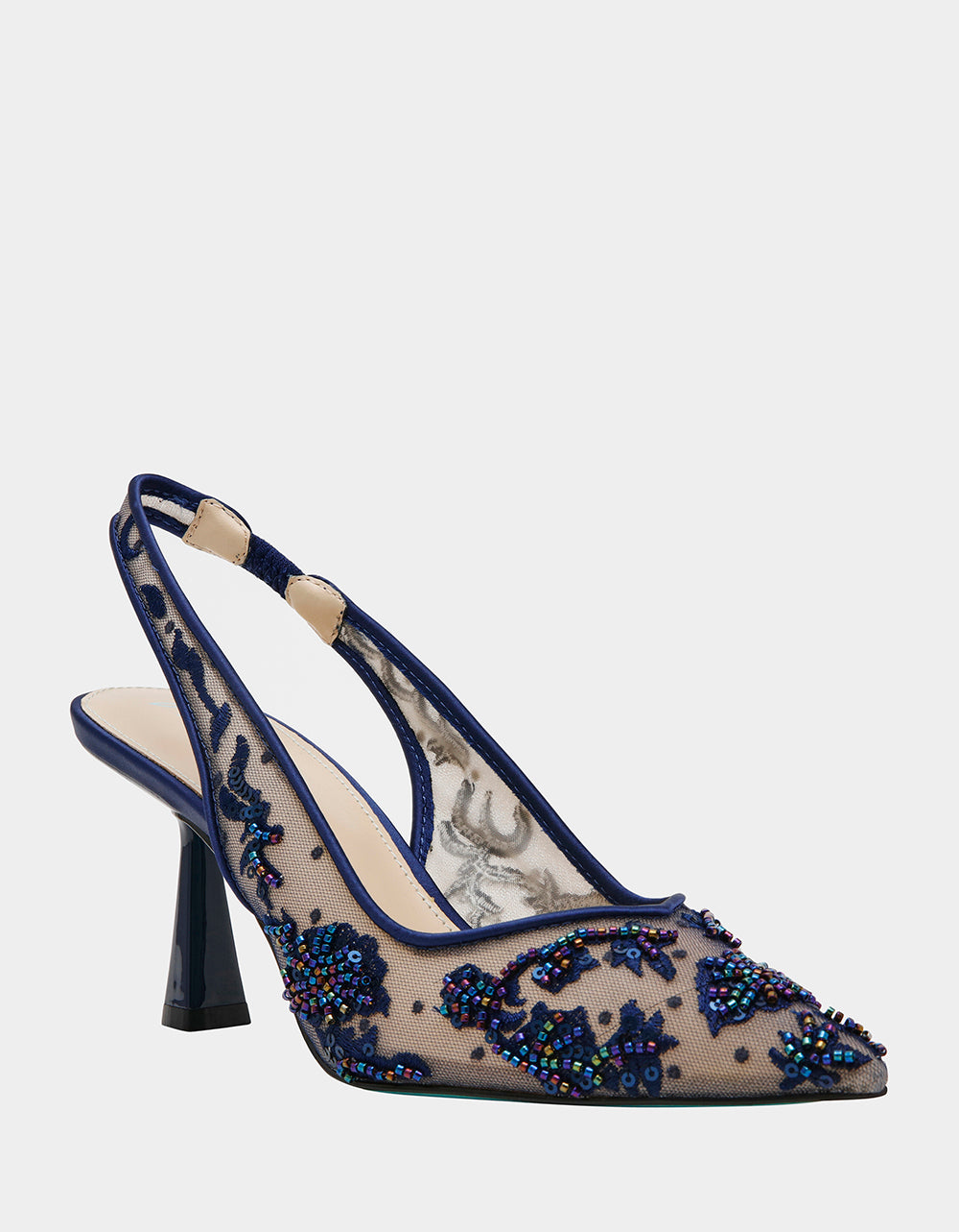 Betsey Johnson Trusted | NIKKI NAVY Slingback Pointed Toe Heel