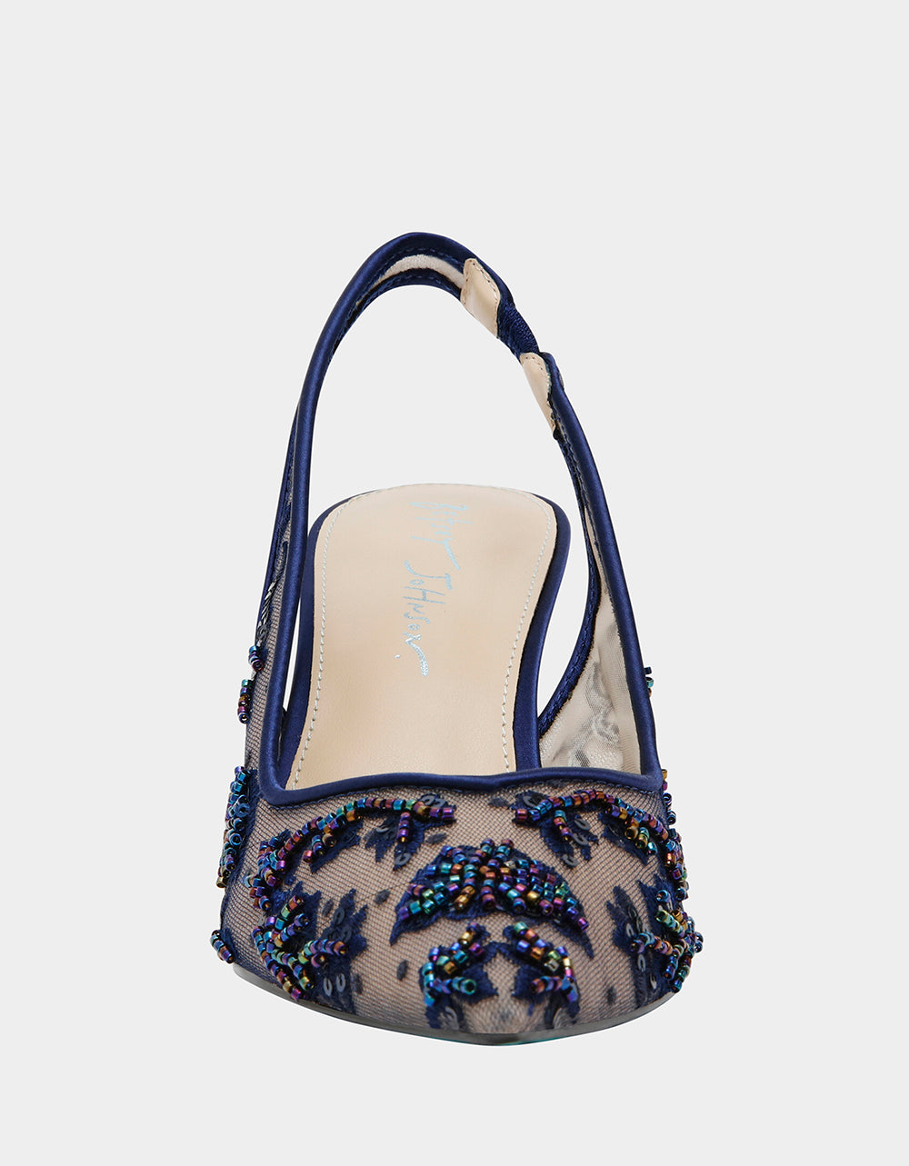 Betsey Johnson Trusted | NIKKI NAVY Slingback Pointed Toe Heel