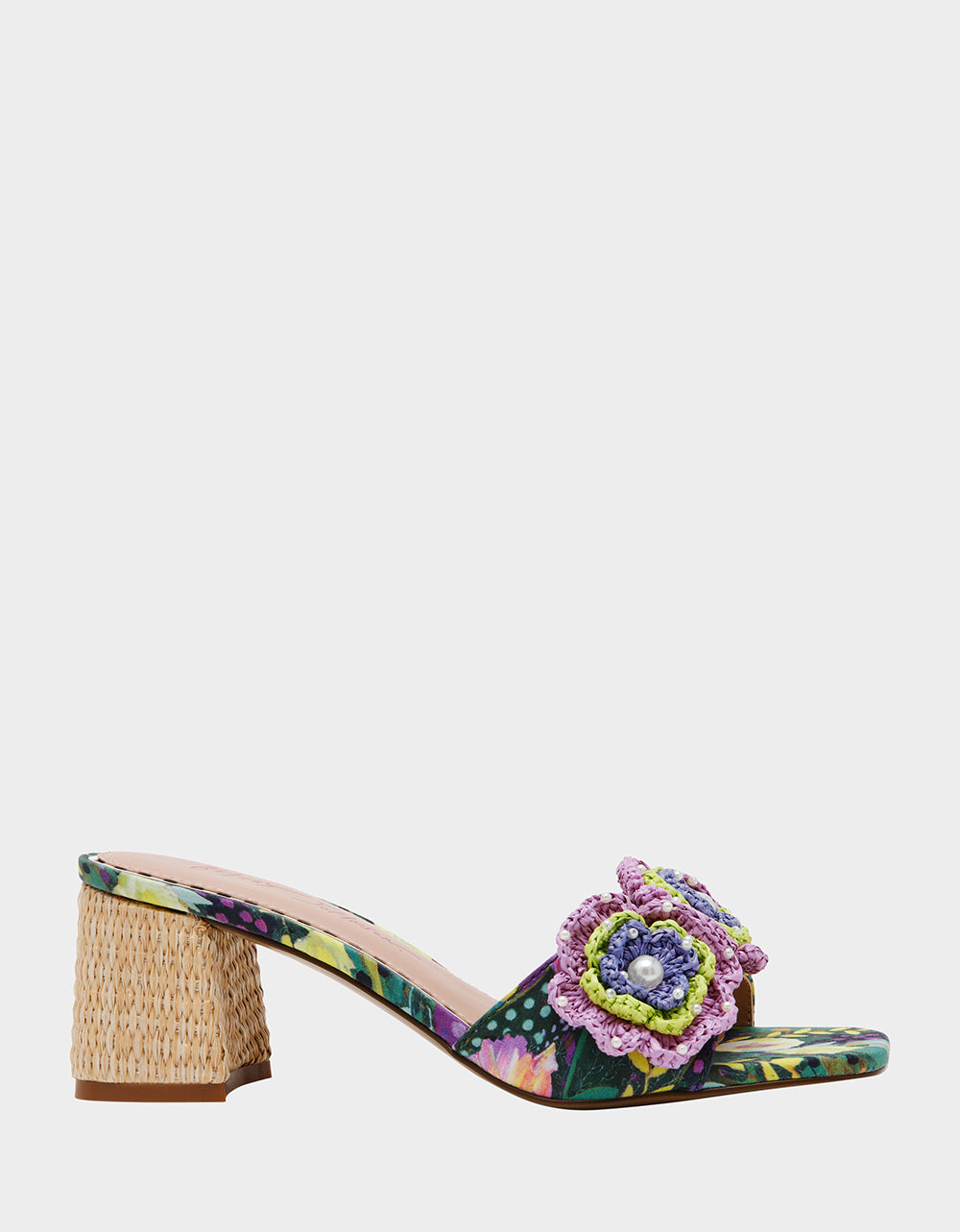 Betsey Johnson Sale | DIETRICH BRIGHT MULTI Square-Toe Mule Heel