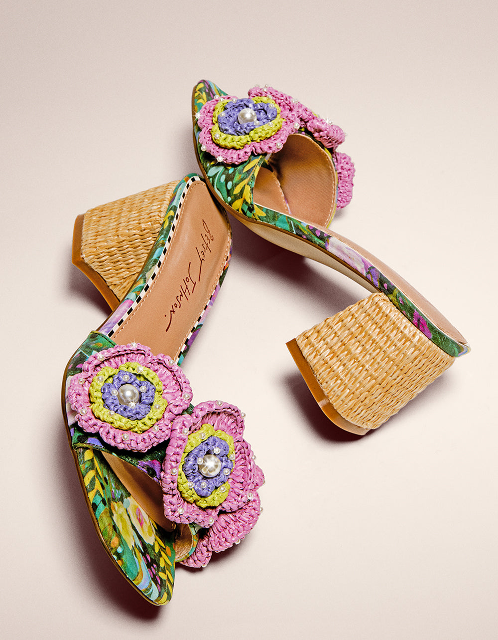 Betsey Johnson Sale | DIETRICH BRIGHT MULTI Square-Toe Mule Heel