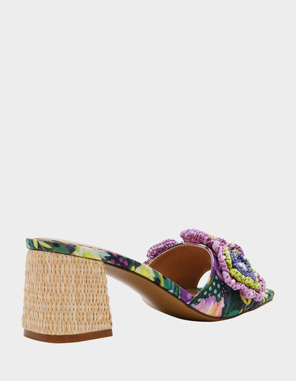 Betsey Johnson Sale | DIETRICH BRIGHT MULTI Square-Toe Mule Heel