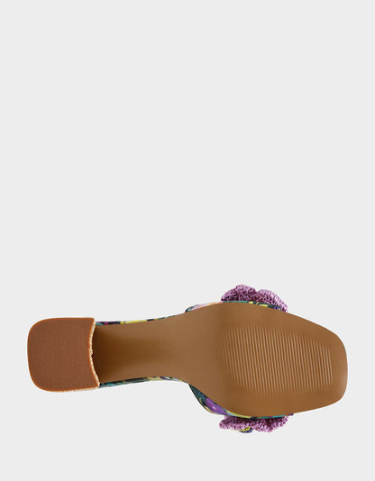 Betsey Johnson Sale | DIETRICH BRIGHT MULTI Square-Toe Mule Heel