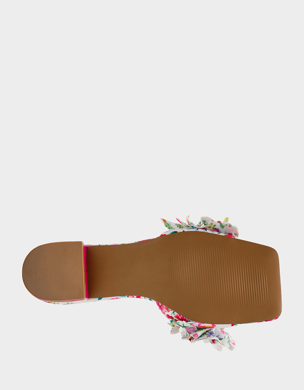 Betsey Johnson Everyday | GLORRIA NATURAL FLORAL MULTI Women's Slip-On Low Block Heel Floral Sandal