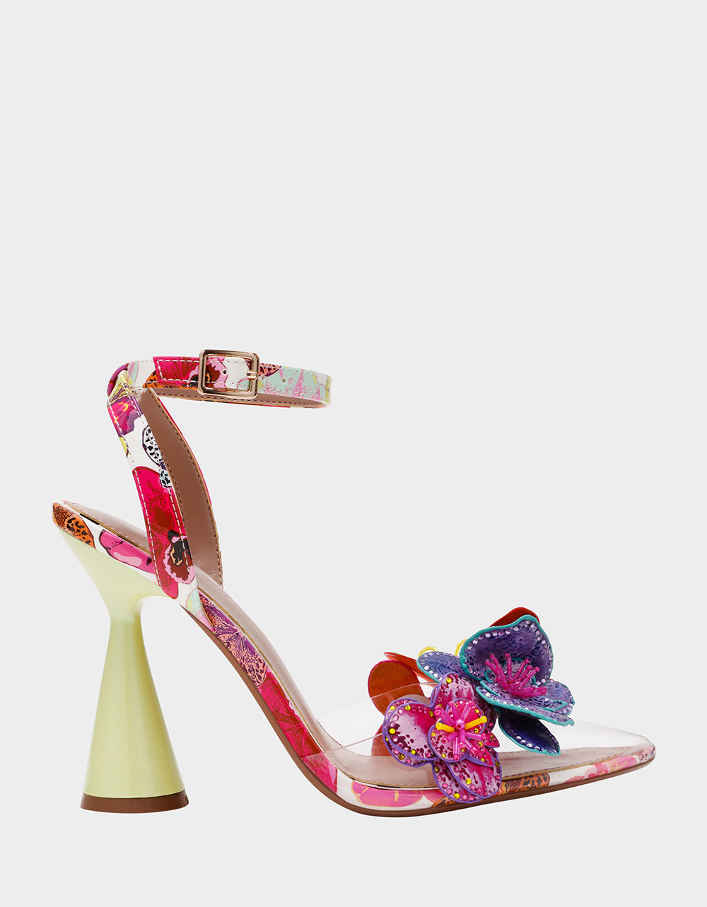 Betsey Johnson Value | CHELSIE WHITE MULTI Women's Floral Butterfly Rhinestone Pump Heel