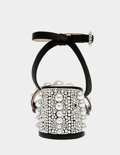 Betsey Johnson Top Pick | TINA BLACK Pearl Block Heel Sandal