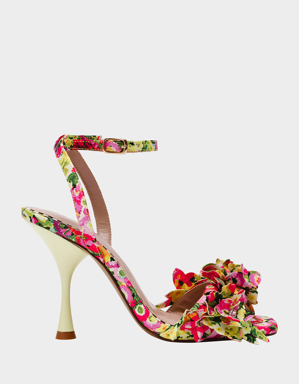 Betsey Johnson Deals | HILLEY GREEN FLORAL MULTI Women's Floral High Heel Stiletto Sandal