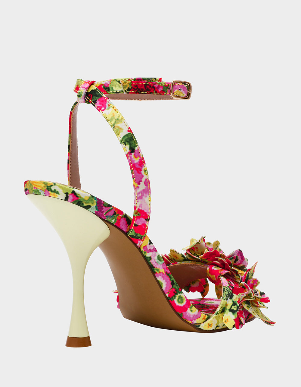 Betsey Johnson Deals | HILLEY GREEN FLORAL MULTI Women's Floral High Heel Stiletto Sandal