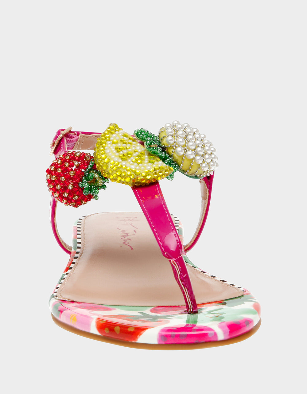 Betsey Johnson Popular | ANISTON BERRY MULTI Flat Sandal