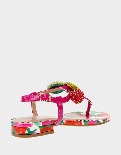 Betsey Johnson Popular | ANISTON BERRY MULTI Flat Sandal