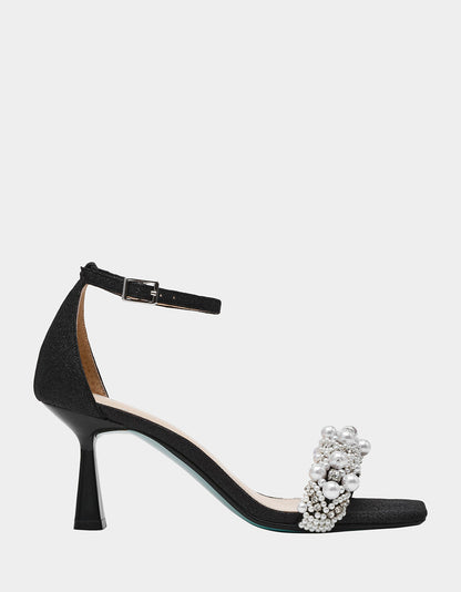 Betsey Johnson Latest | MILO BLACK Embellished Kitten Heel