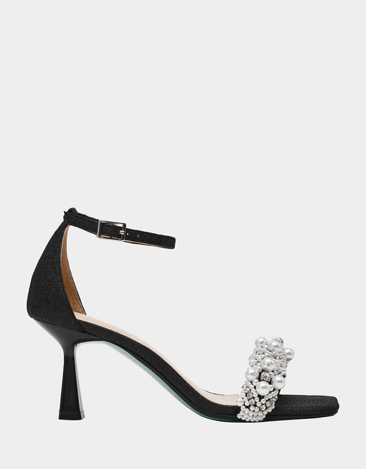 Betsey Johnson Latest | MILO BLACK Embellished Kitten Heel