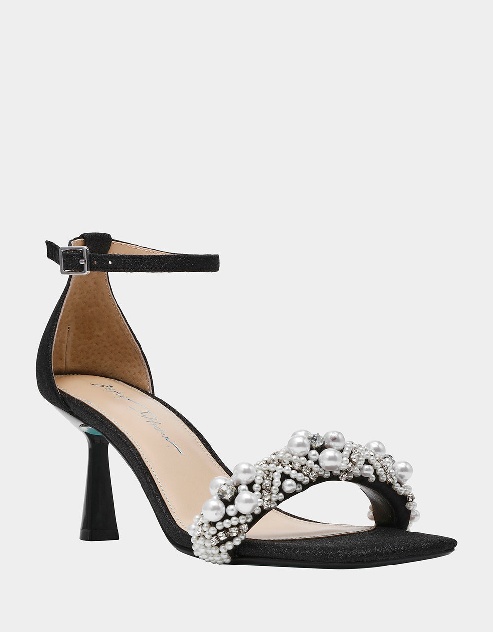 Betsey Johnson Latest | MILO BLACK Embellished Kitten Heel