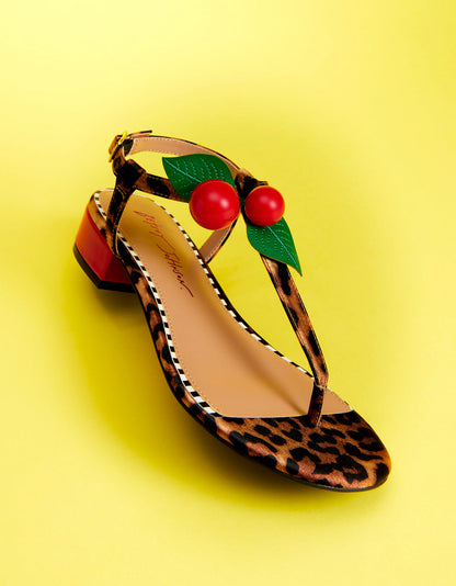 Betsey Johnson Great Value | ASBURY LEOPARD Cherry Sandal