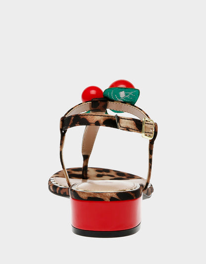 Betsey Johnson Great Value | ASBURY LEOPARD Cherry Sandal