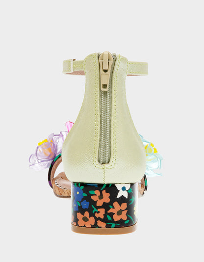 Betsey Johnson Value | OAKLEE GREEN MULTI Floral Sandal