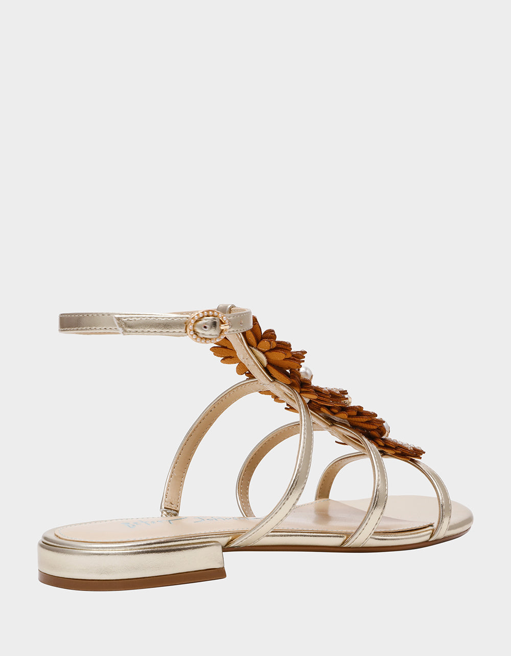 Betsey Johnson Signature | JOYCE GOLD Women's Strappy Rhinestone Embellished Sandal