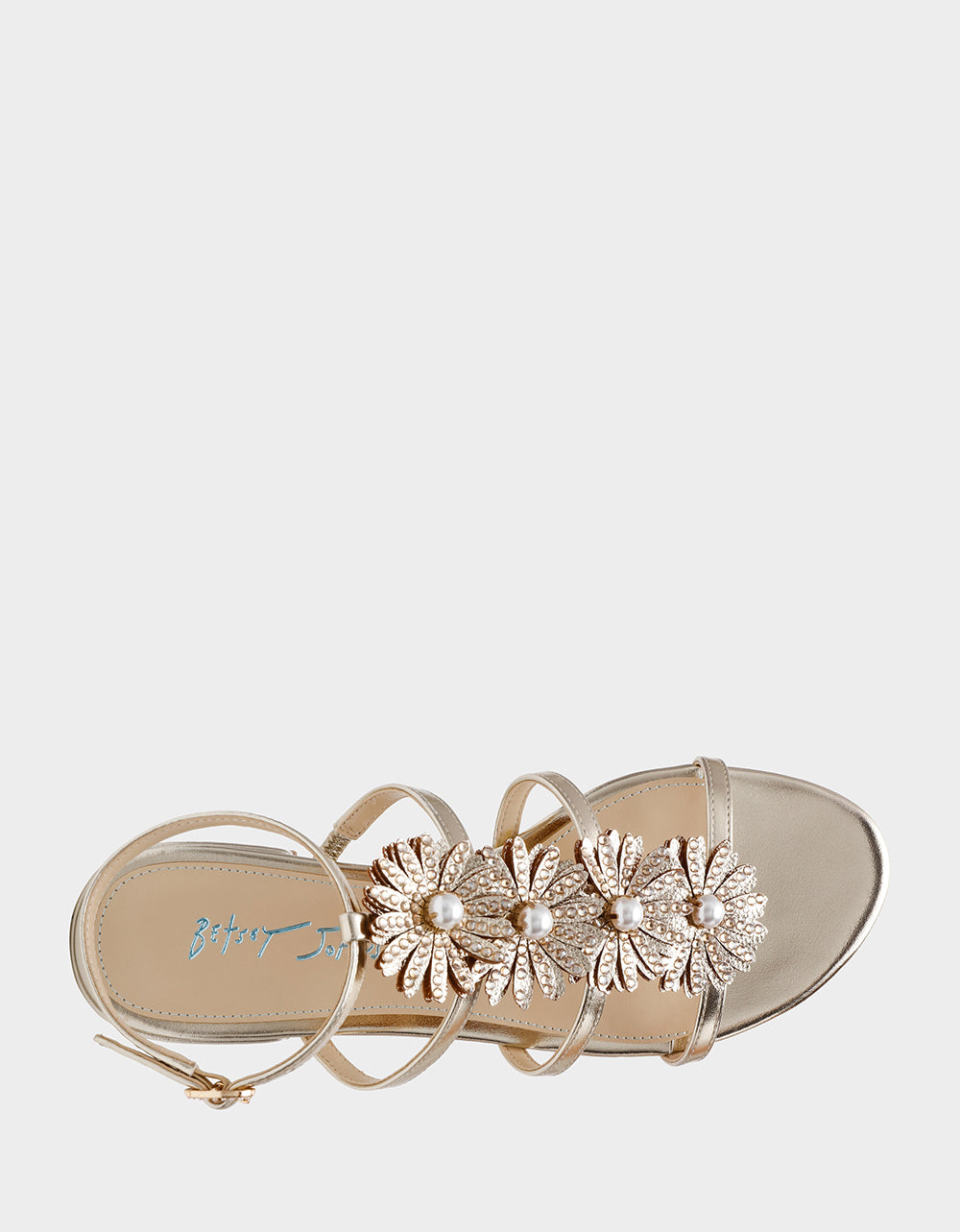Betsey Johnson Signature | JOYCE GOLD Women's Strappy Rhinestone Embellished Sandal