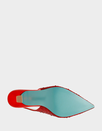 Betsey Johnson Special Offer | CLARK RED Slingback Kitten Heels