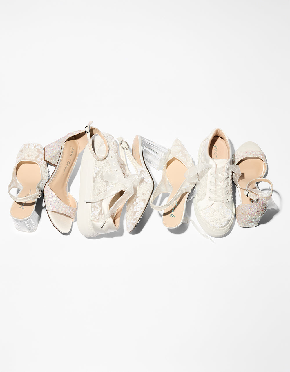 Betsey Johnson Premium | NINAH IVORY Square-Toe Slingback Mesh Block Heels